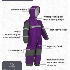 Oaki Children's Rain Suit - Deep Purple: Multiple Sizes